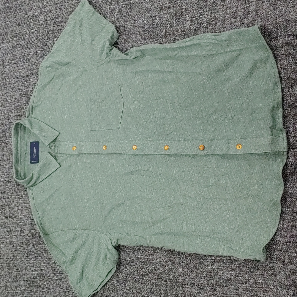 Lucky Brand linen-blend short sleeve shirt